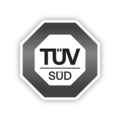 Das Bild zeigt das Logo von TÜV Süd. 