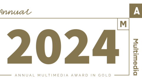 Signet Annual Multimedia Award Zu sehen ist das Signet des Annual Multimedia Award in Gold aus dem Jahr 2024.